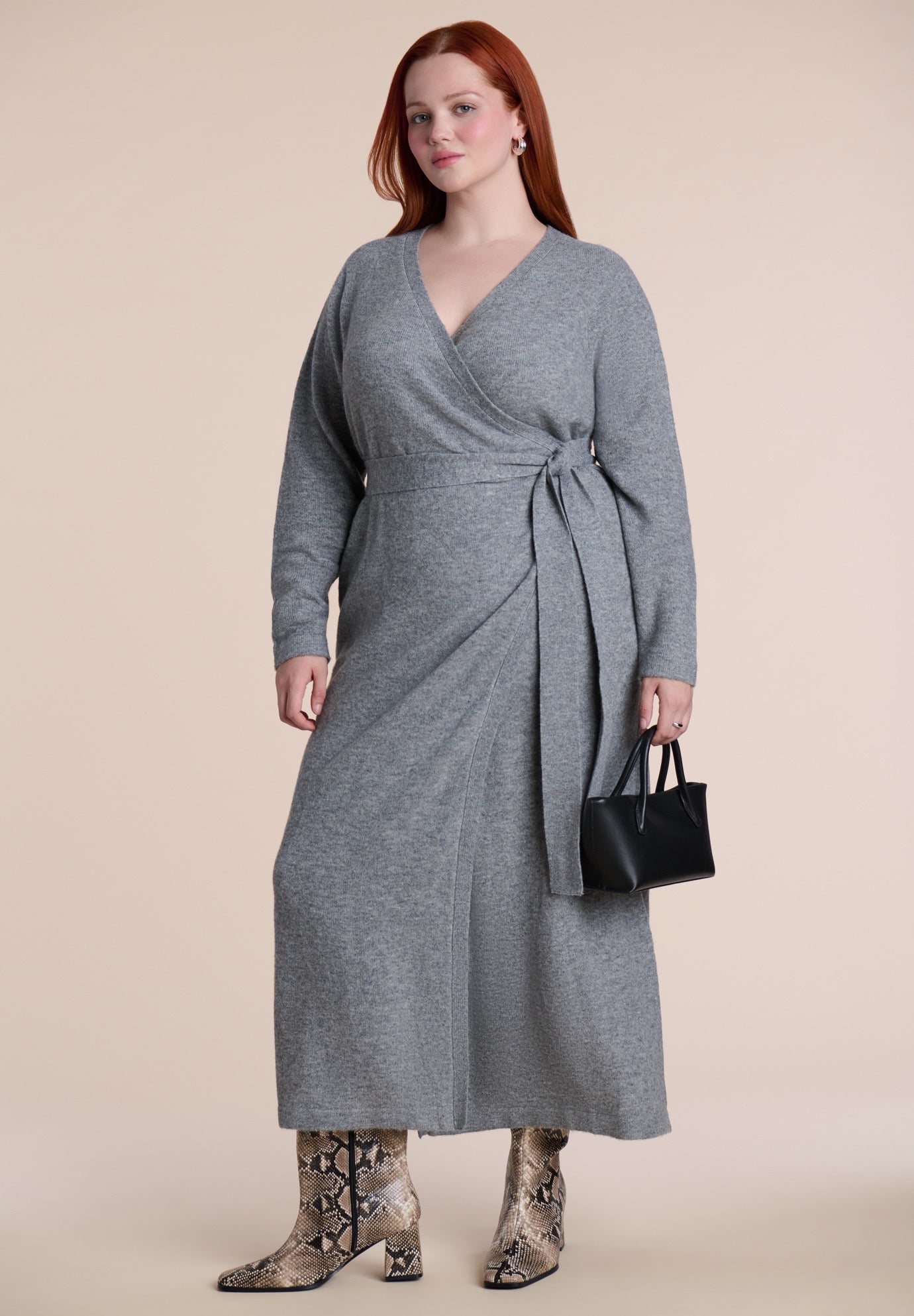 Sweater Wrap Dress image number 0