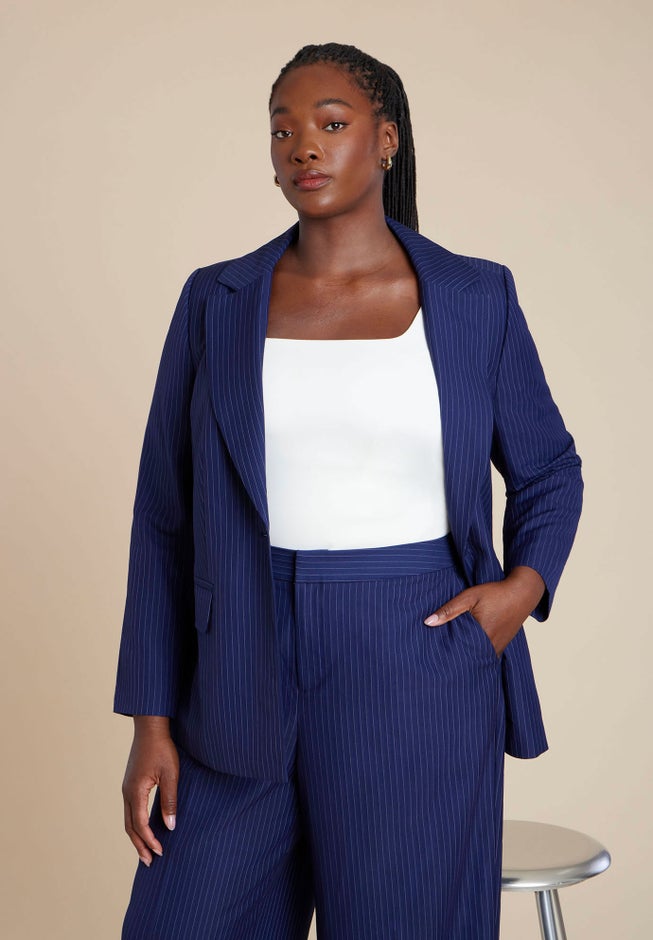 Pinstripe Blazer image number 3