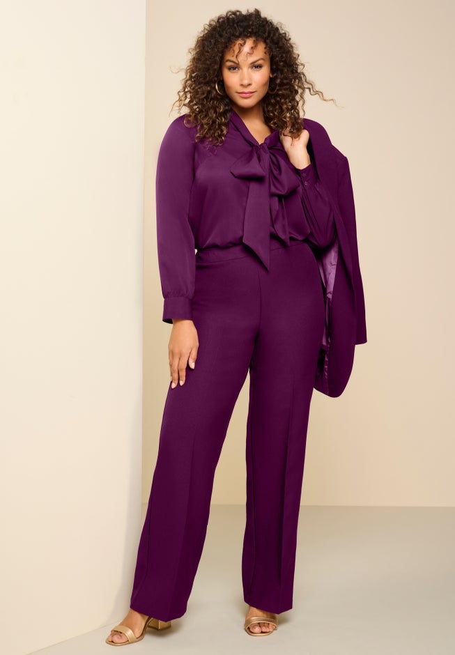 Plus Size Wide Leg Bend Over® Pant image number 0