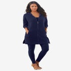 Waffle Mega Length Zip Hoodie image number null