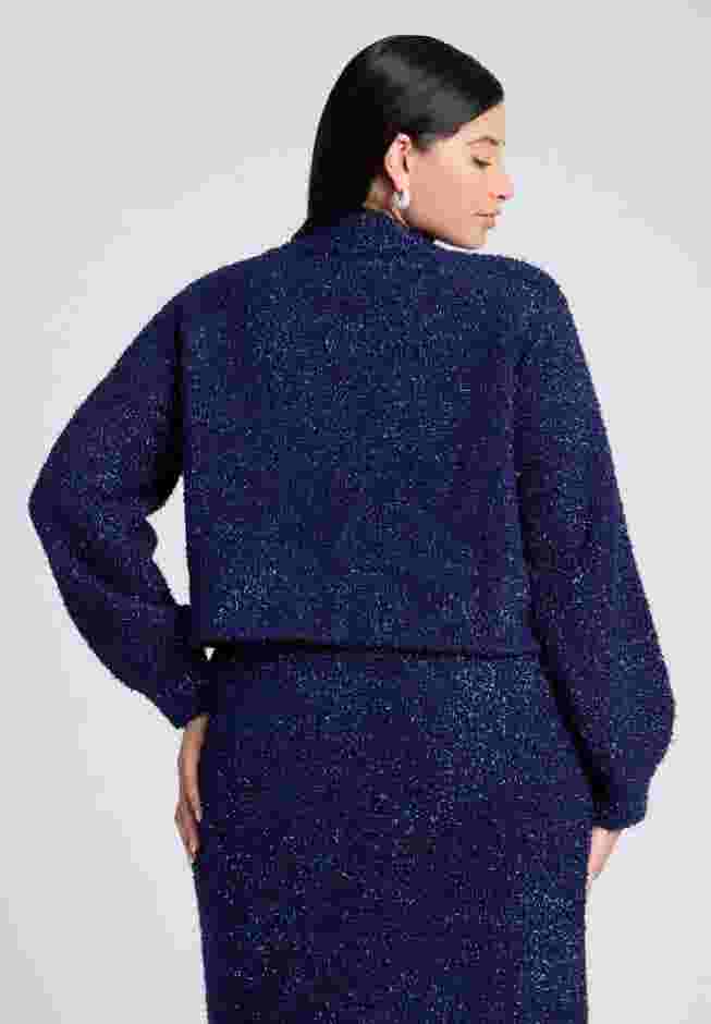 Overlap Front Lurex Sweater image number 1