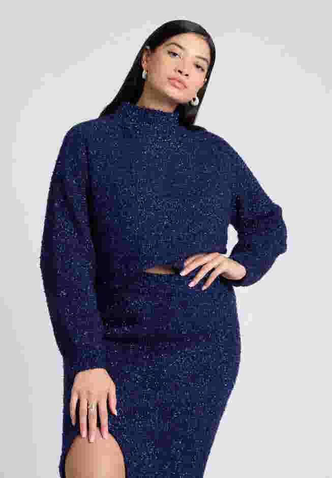 Overlap Front Lurex Sweater image number 0