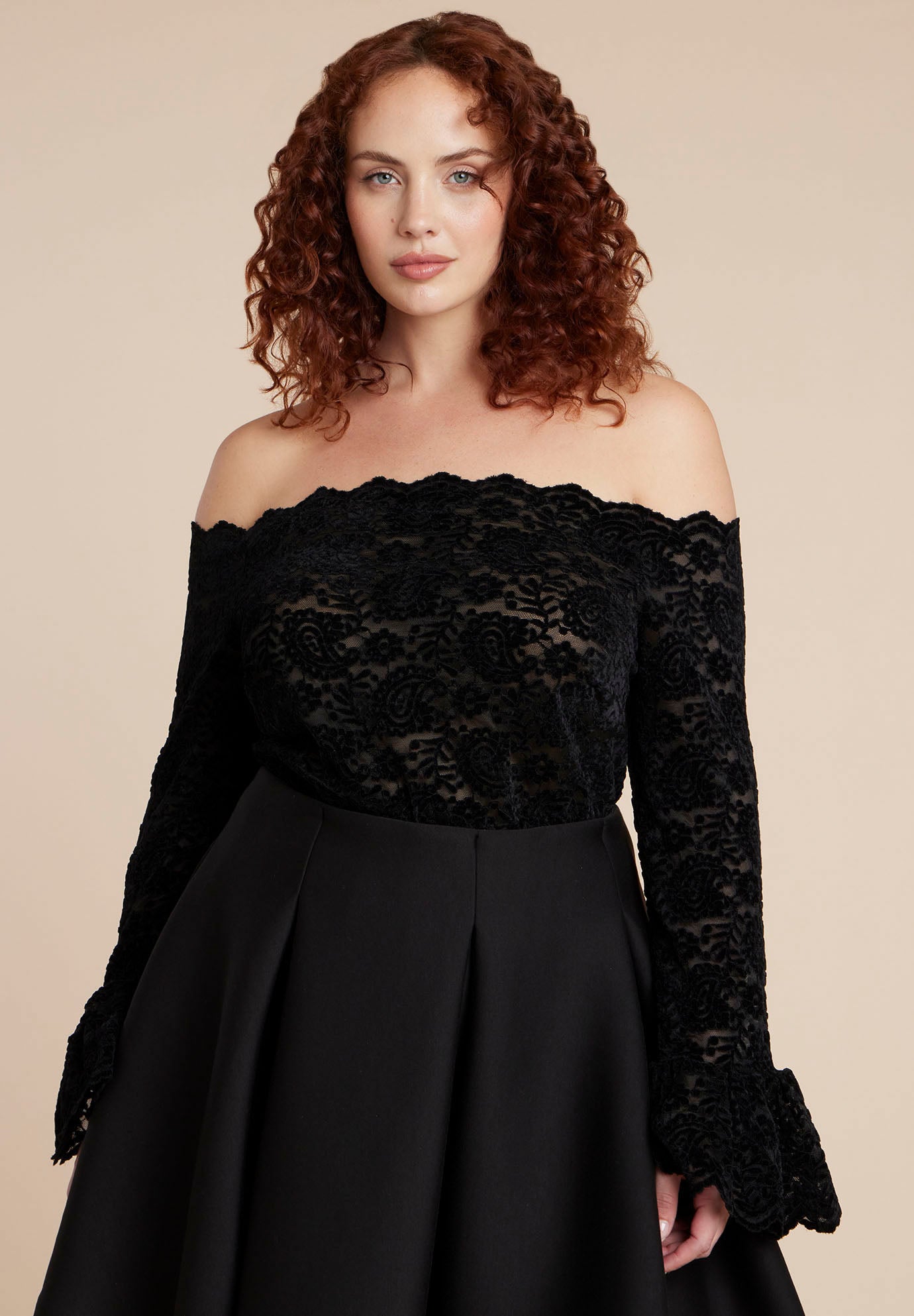 Off The Shoulder Lace Top image number 1