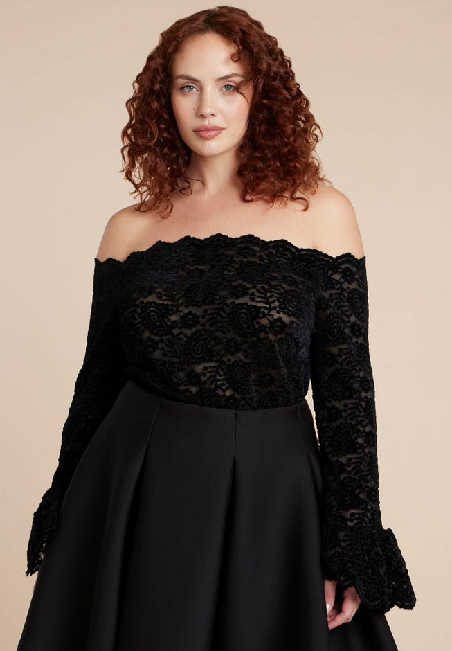 Off The Shoulder Lace Top image number 1