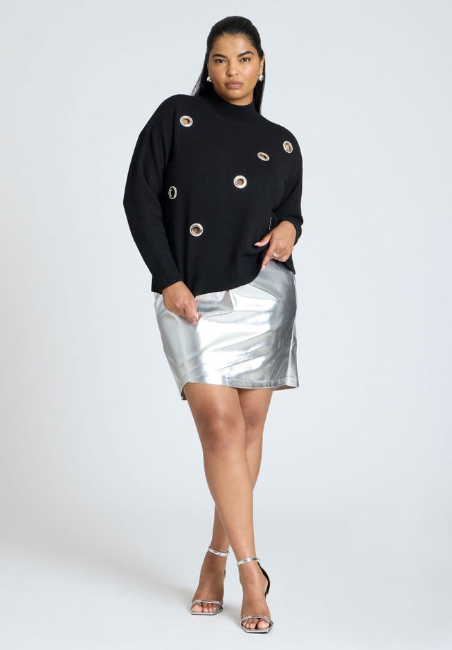 Oversized Grommet Sweater image number 3