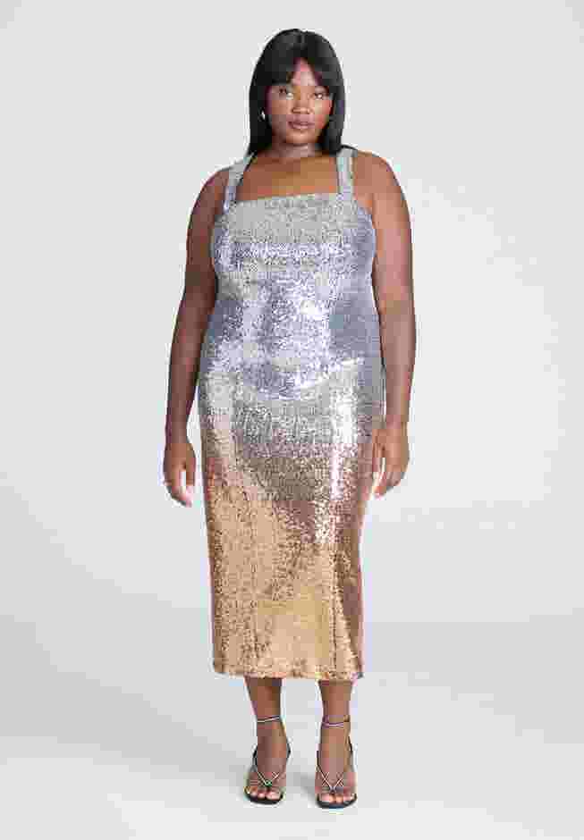 Ombre Sequin Maxi Dress image number 1