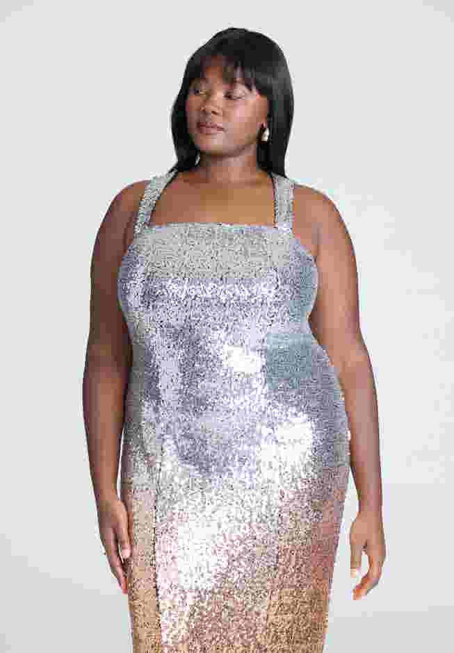 Ombre Sequin Maxi Dress image number 3