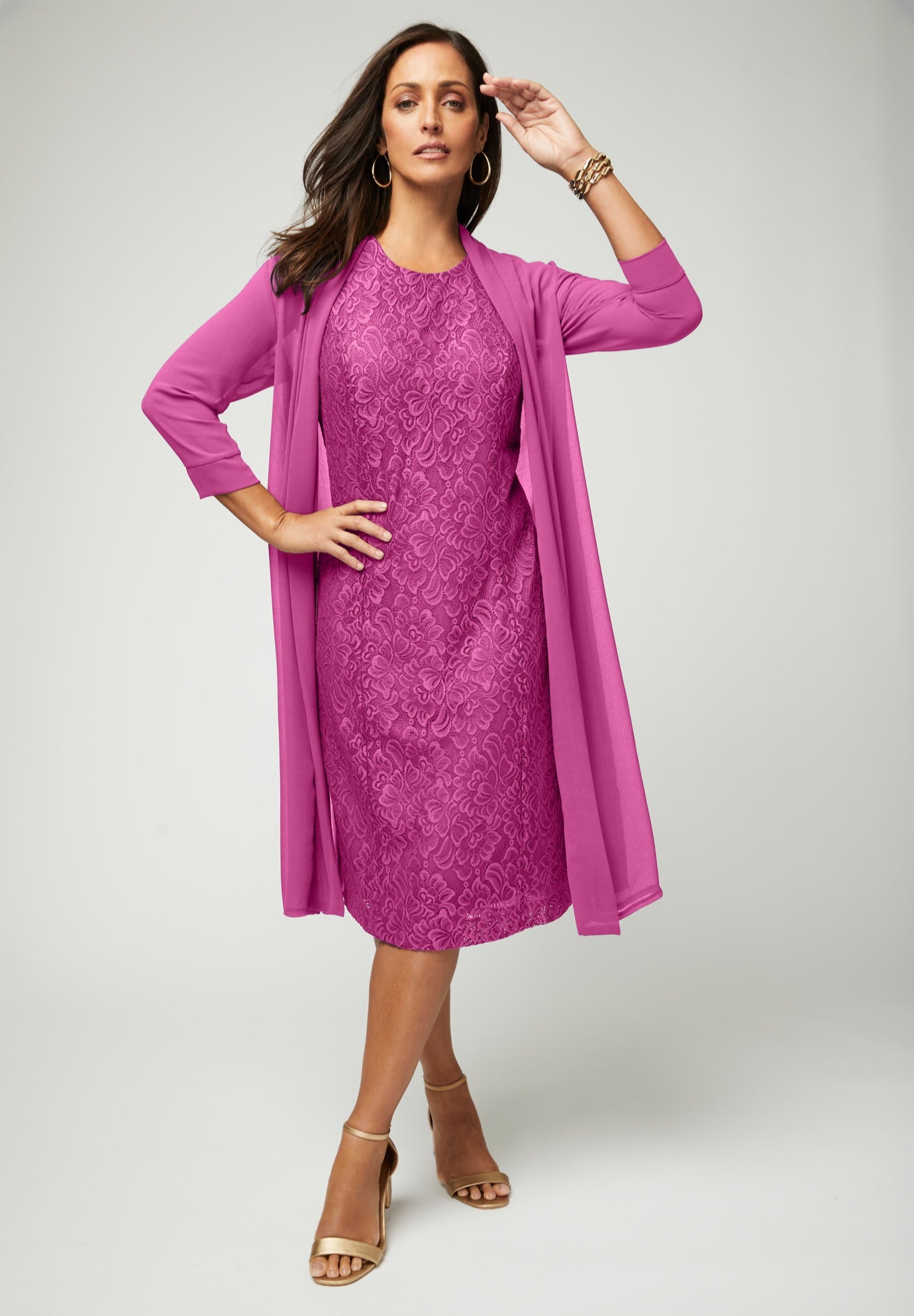2-Piece Lace Jacket Dress image number 0