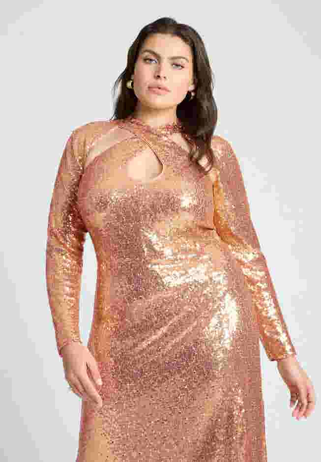 Cross Front Sequin Maxi Dress image number 4