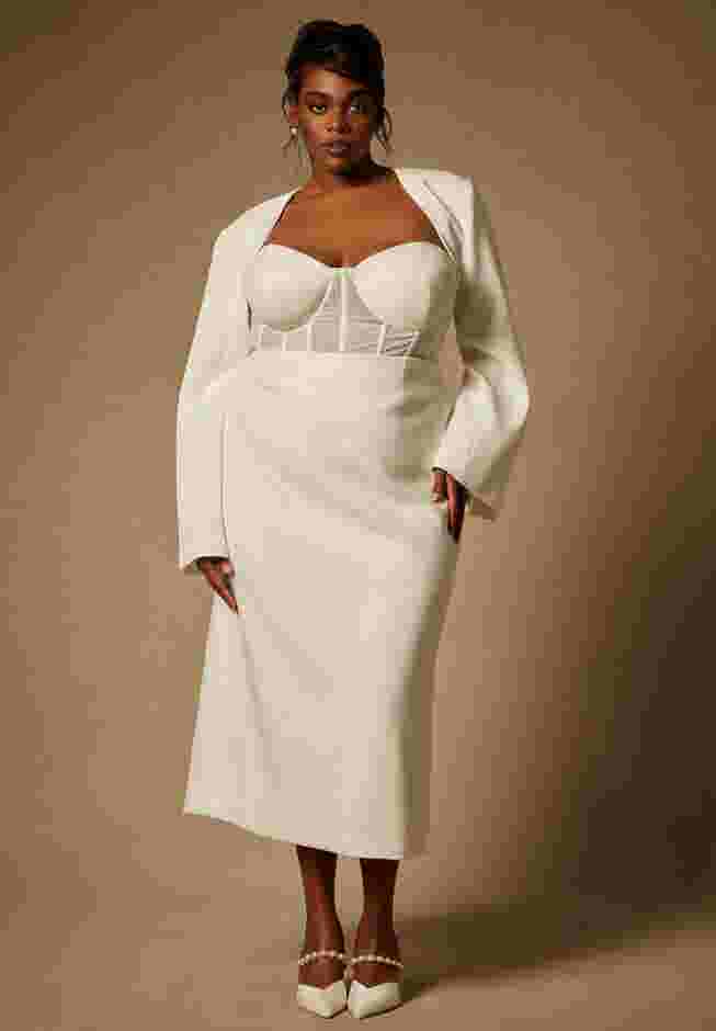 Bridal by ELOQUII Woven Jacket image number 2