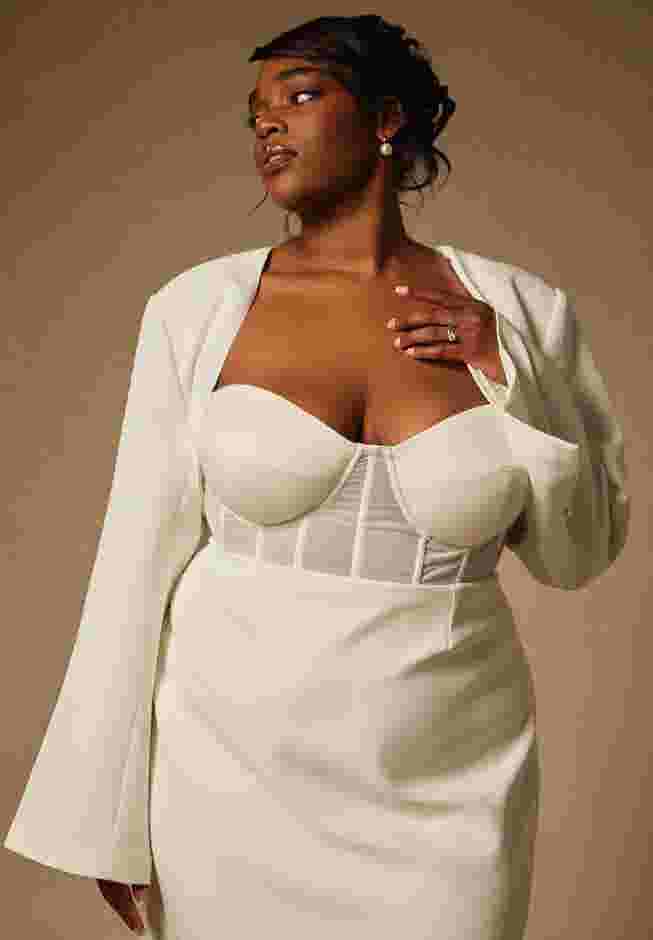 Bridal by ELOQUII Woven Jacket image number 0