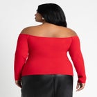 Square Neck Off The Shoulder Top image number null