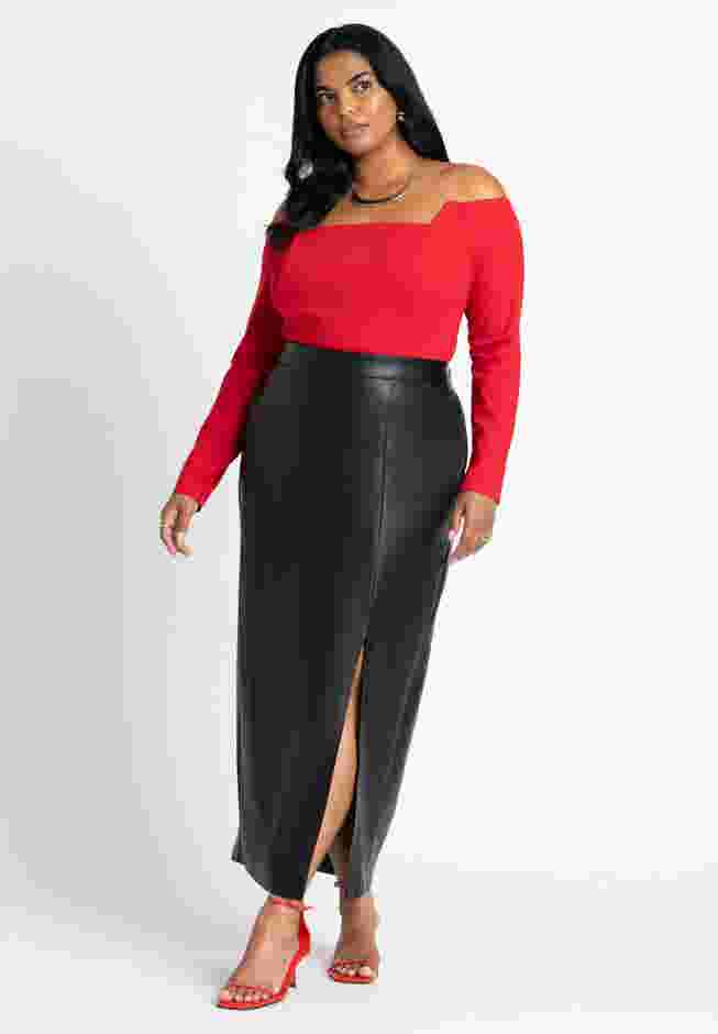 Square Neck Off The Shoulder Top image number 2