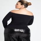 Square Neck Off The Shoulder Top image number null