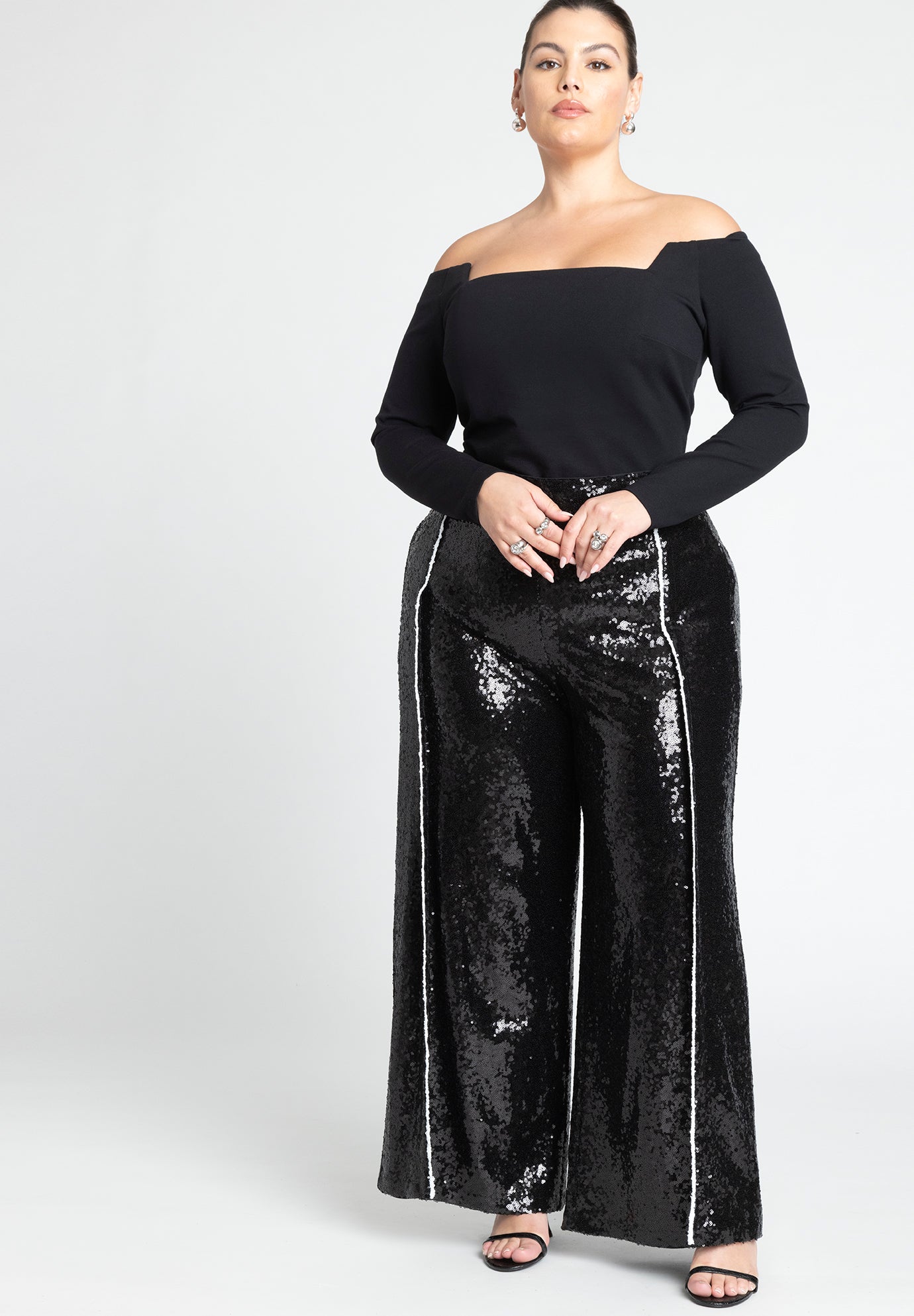 Square Neck Off The Shoulder Top image number 3