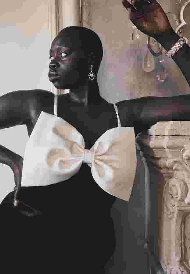 Contrast Bow Bodysuit image number 0