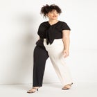 Draped Tie Detail Top image number null