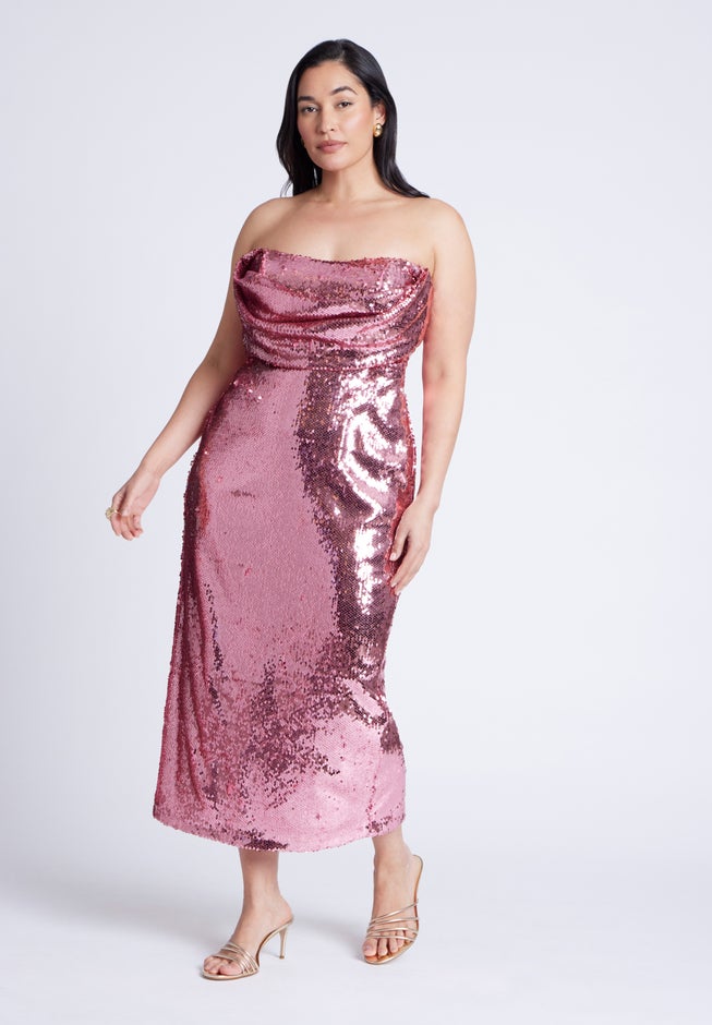 Corset Bodice Sequin Dress image number 0
