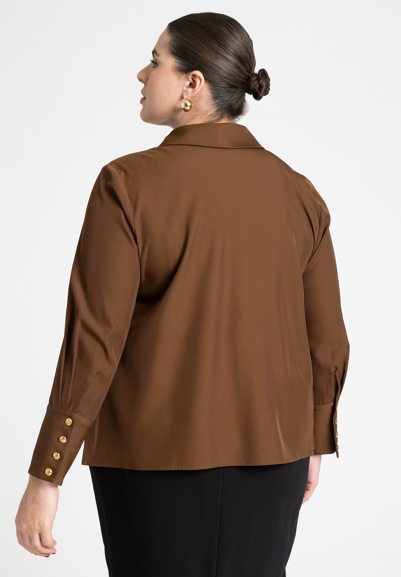 Pointed Collar Button Up Shirt image number 2