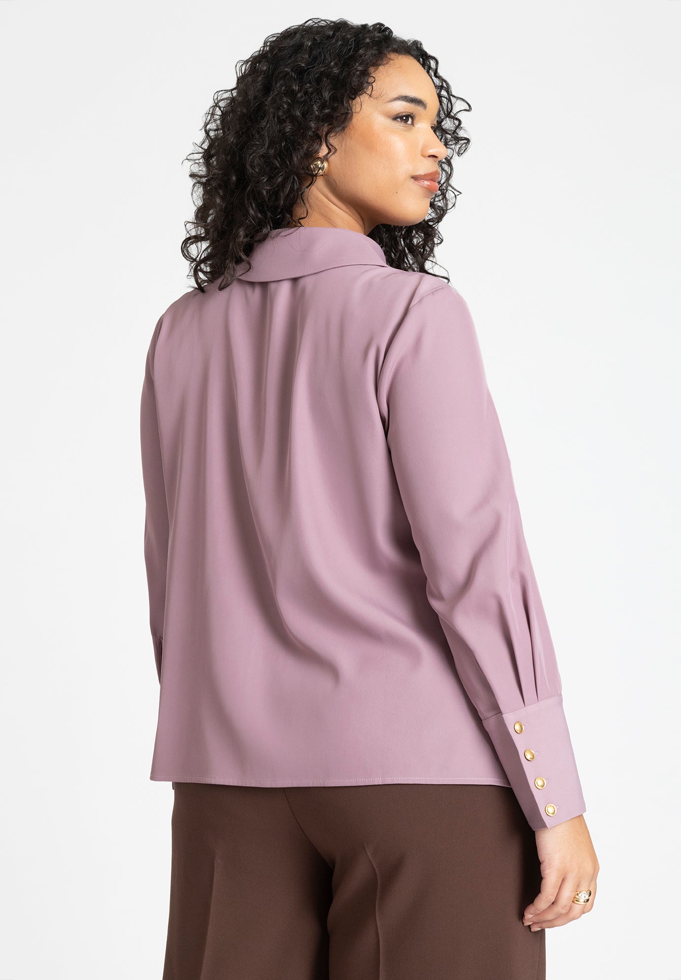 Pointed Collar Button Up Shirt image number 1