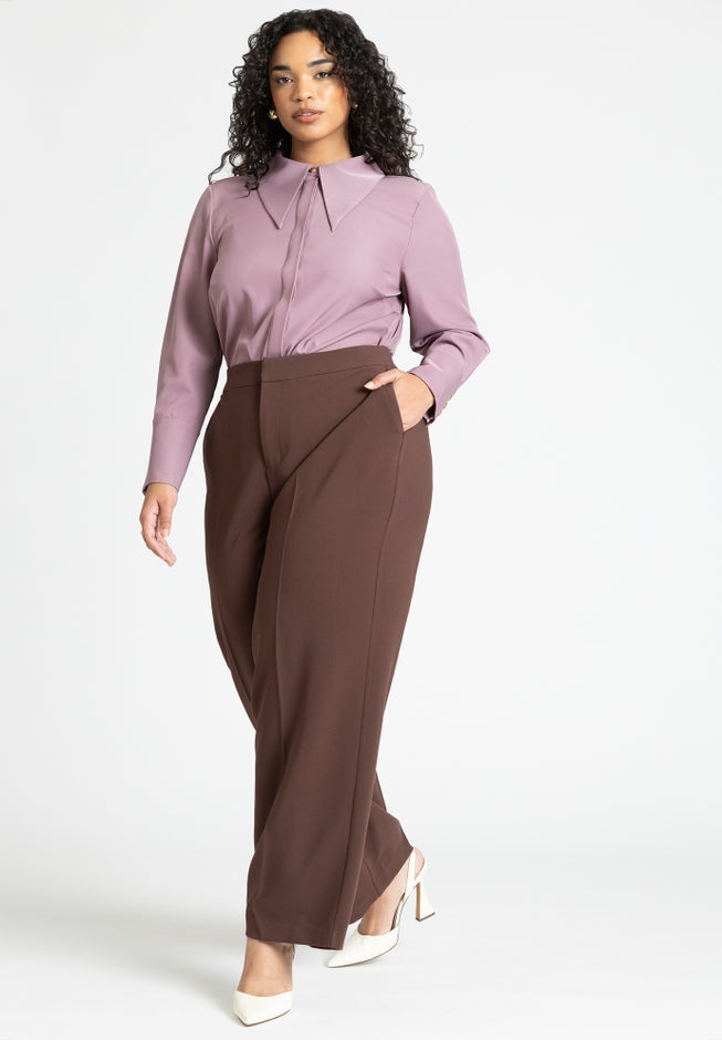 Pointed Collar Button Up Shirt image number 2
