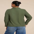 Pointed Collar Button Up Shirt image number null