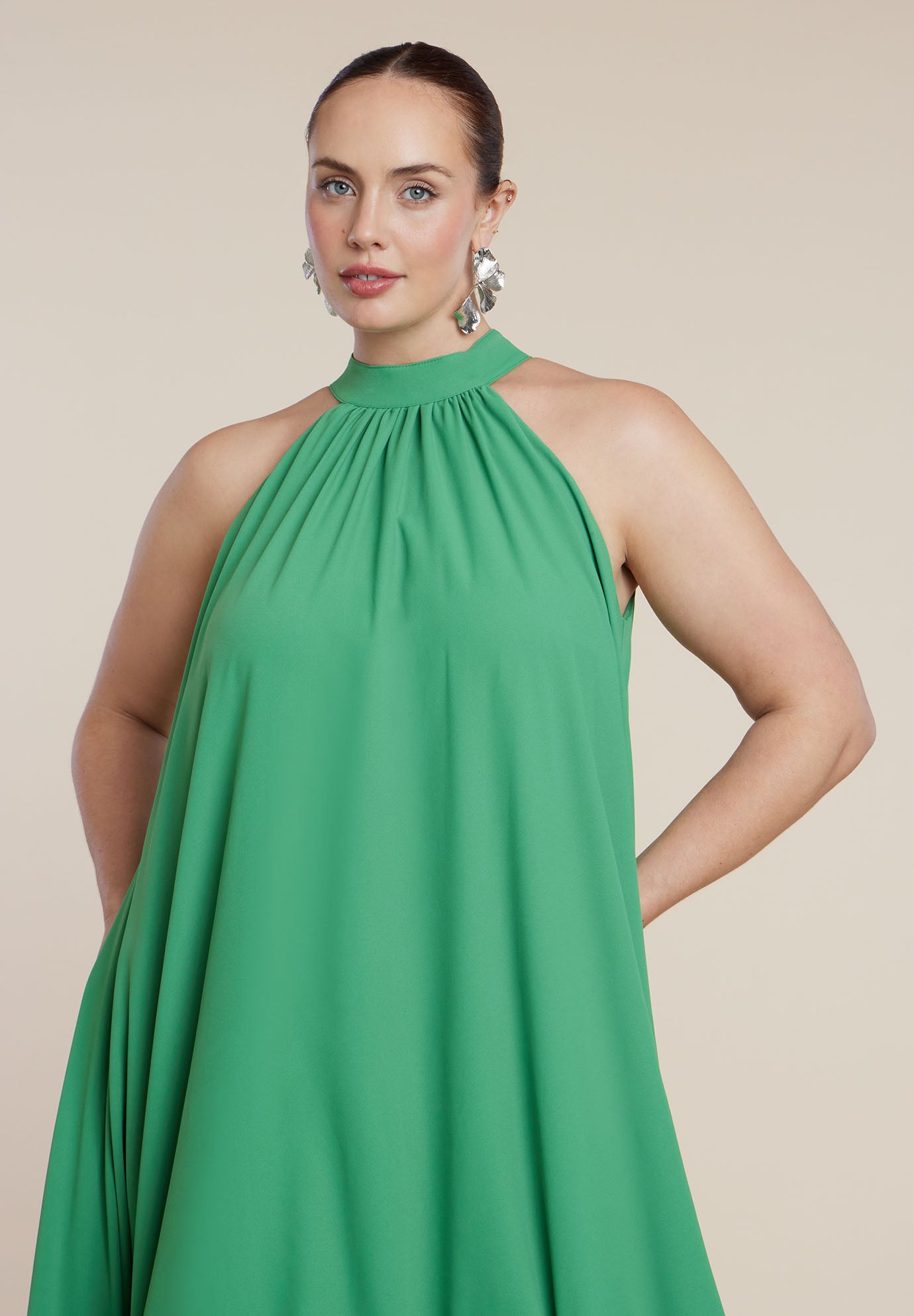  High Low Dramatic Ruffle Detail Dress image number 3
