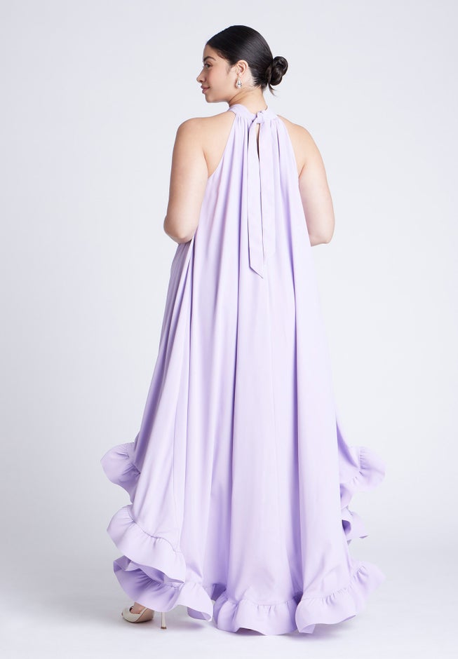High Low Dramatic Ruffle Detail Dress image number 2