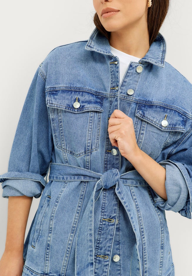 Belted Denim Jacket image number 2