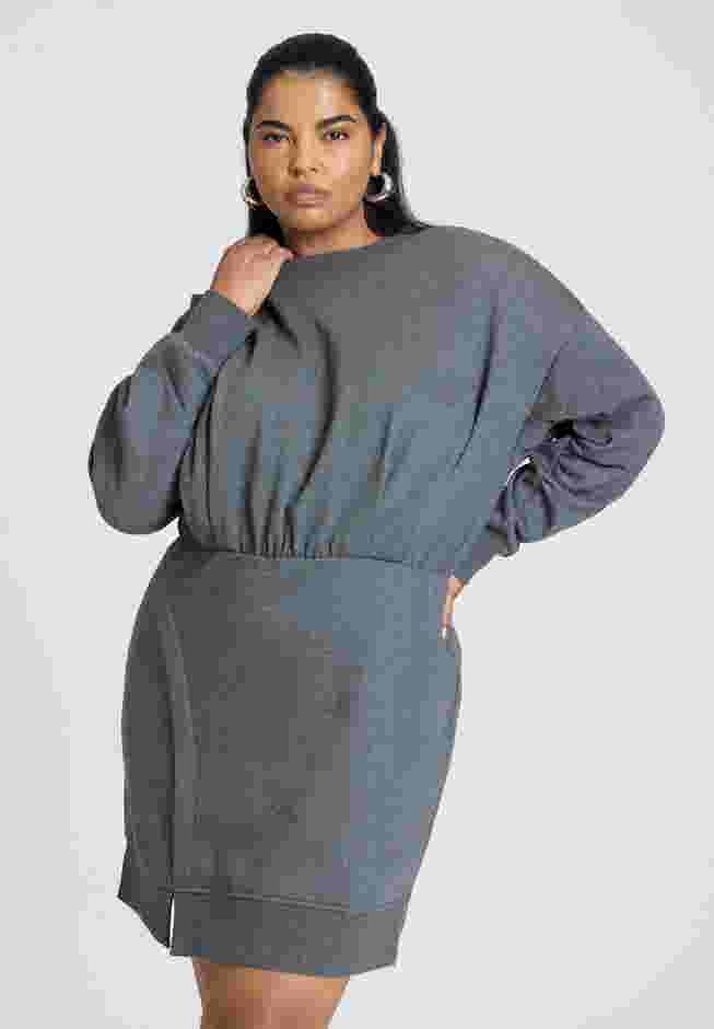Relaxed Crew Neck Mini Dress image number 2