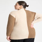 Mock Neck Colorblock Sweater image number null