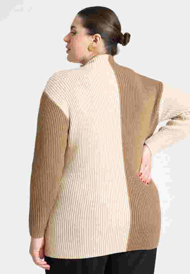 Mock Neck Colorblock Sweater image number 1