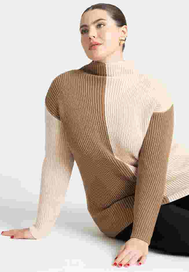Mock Neck Colorblock Sweater image number 2