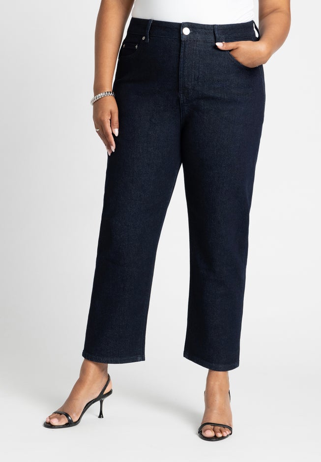 The Naomi Comfort Stretch Straight Leg Jean Crop image number 1