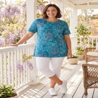 Perfect Printed Short-Sleeve Crewneck Tee image number null