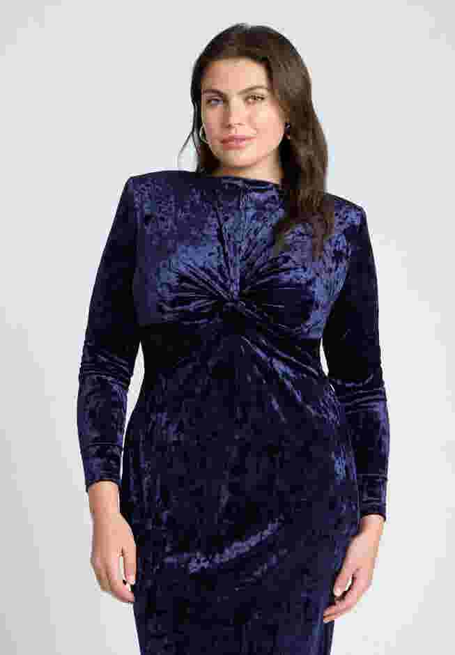 Twist Bodice Velvet Maxi Dress image number 2