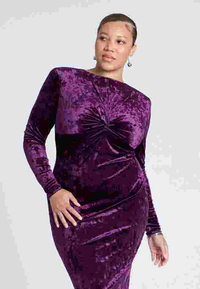 Twist Bodice Velvet Maxi Dress image number 2