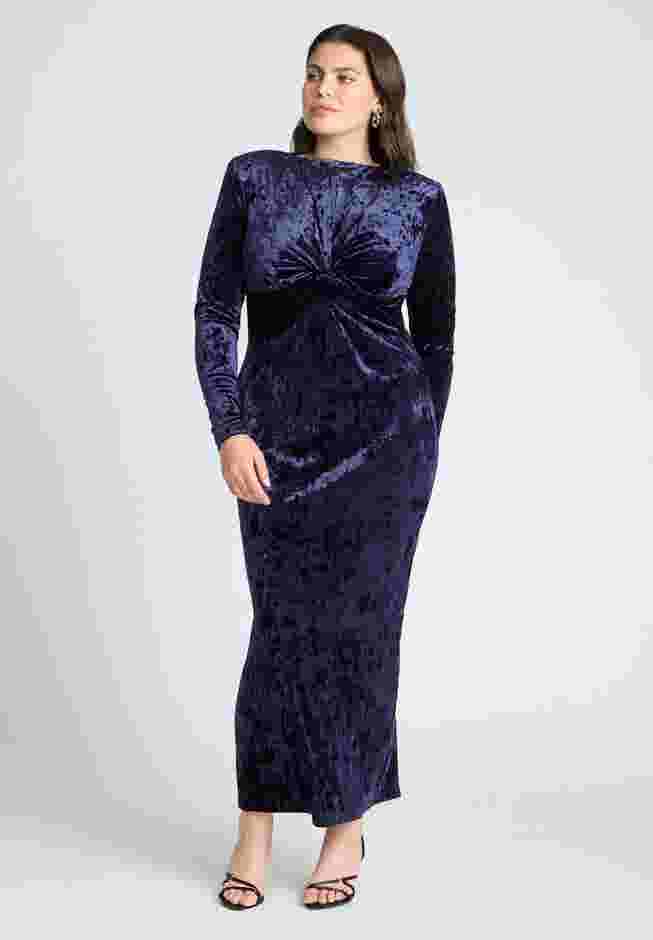 Twist Bodice Velvet Maxi Dress image number 0