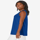 Stretch Knit Sleeveless Swing Tunic image number null