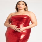 Sequin Gown with Slit image number null
