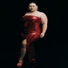 Sequin Gown with Slit image number null