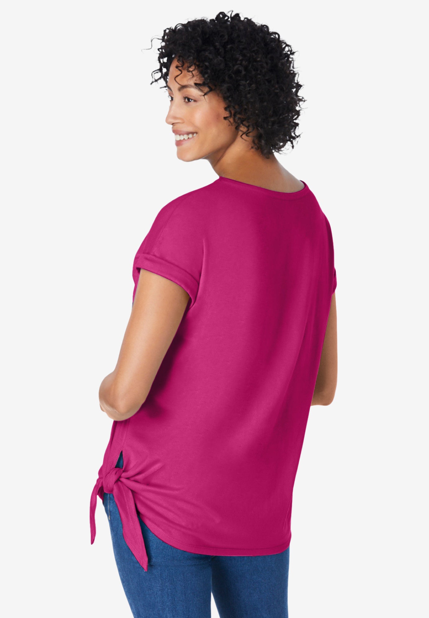 SIDE TIE KNIT TEE image number 1