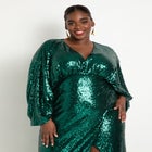 Dolman Sleeve Sequin Dress image number null