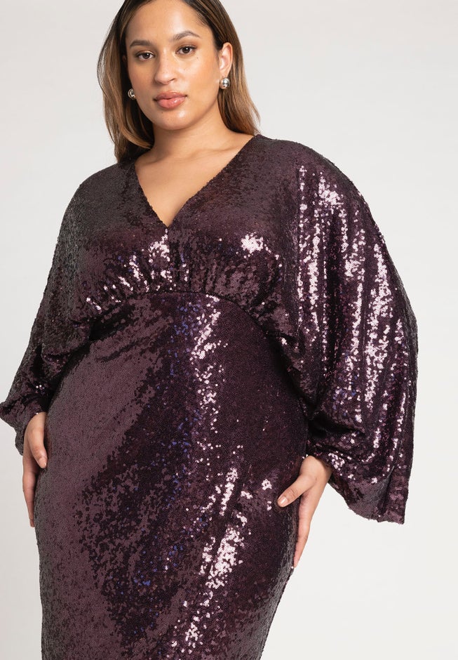 Dolman Sleeve Sequin Dress image number 3