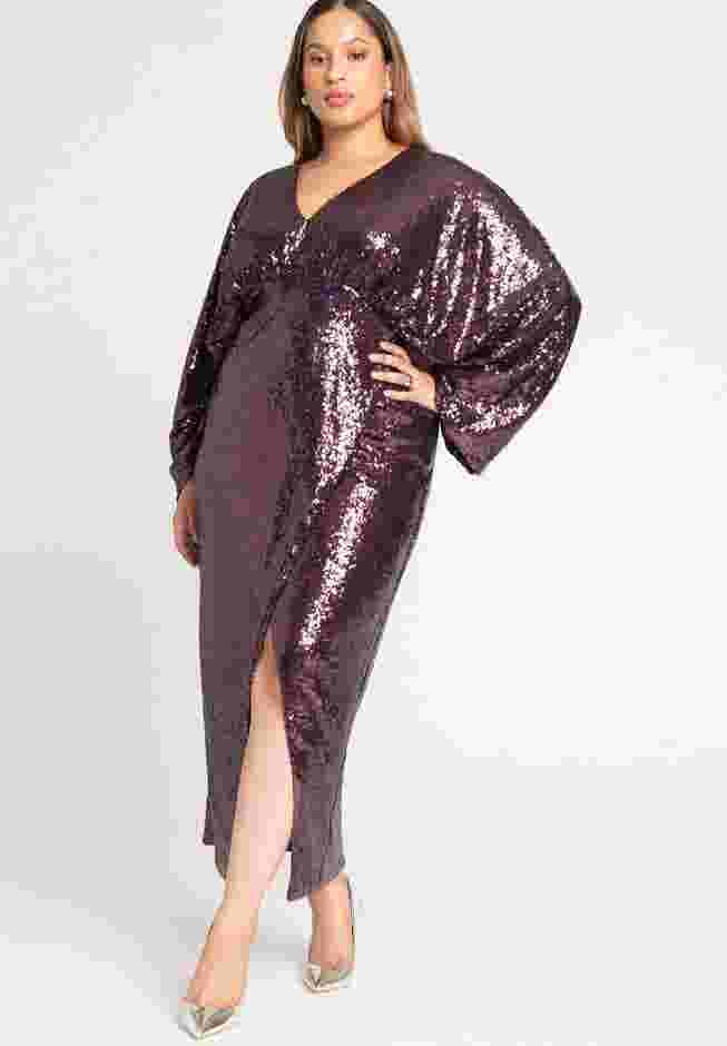 Dolman Sleeve Sequin Dress image number 0