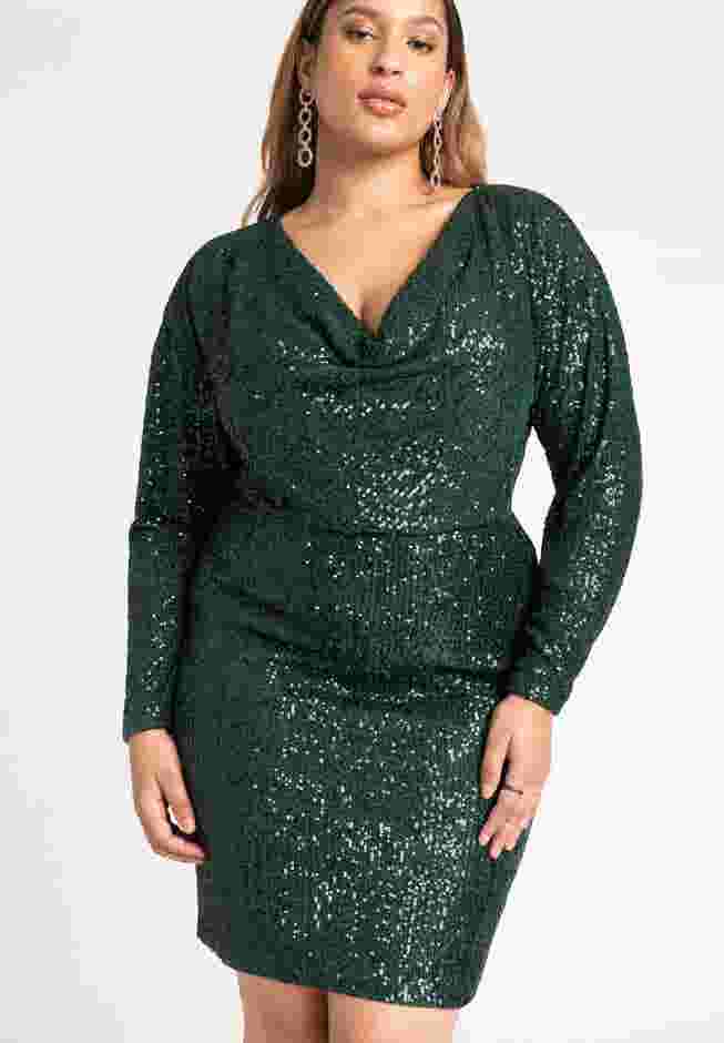 Mini Cowl Sequin Dress image number 4