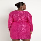 Mini Cowl Sequin Dress image number null