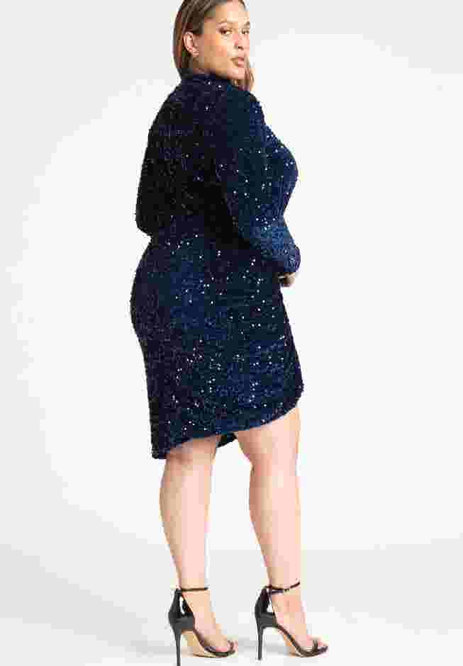 Ruched Sequin Dress image number 1