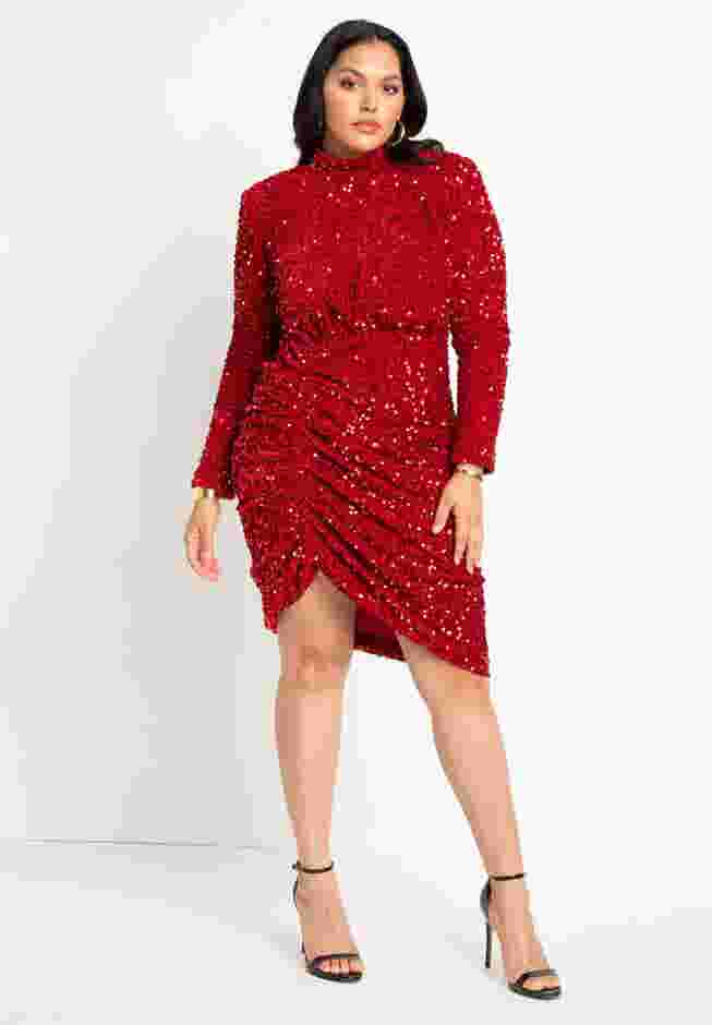 Ruched Sequin Dress image number 0