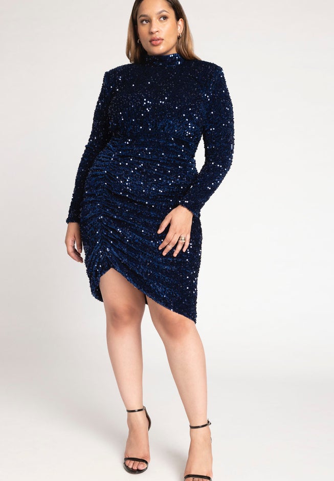 Ruched Sequin Dress image number 0